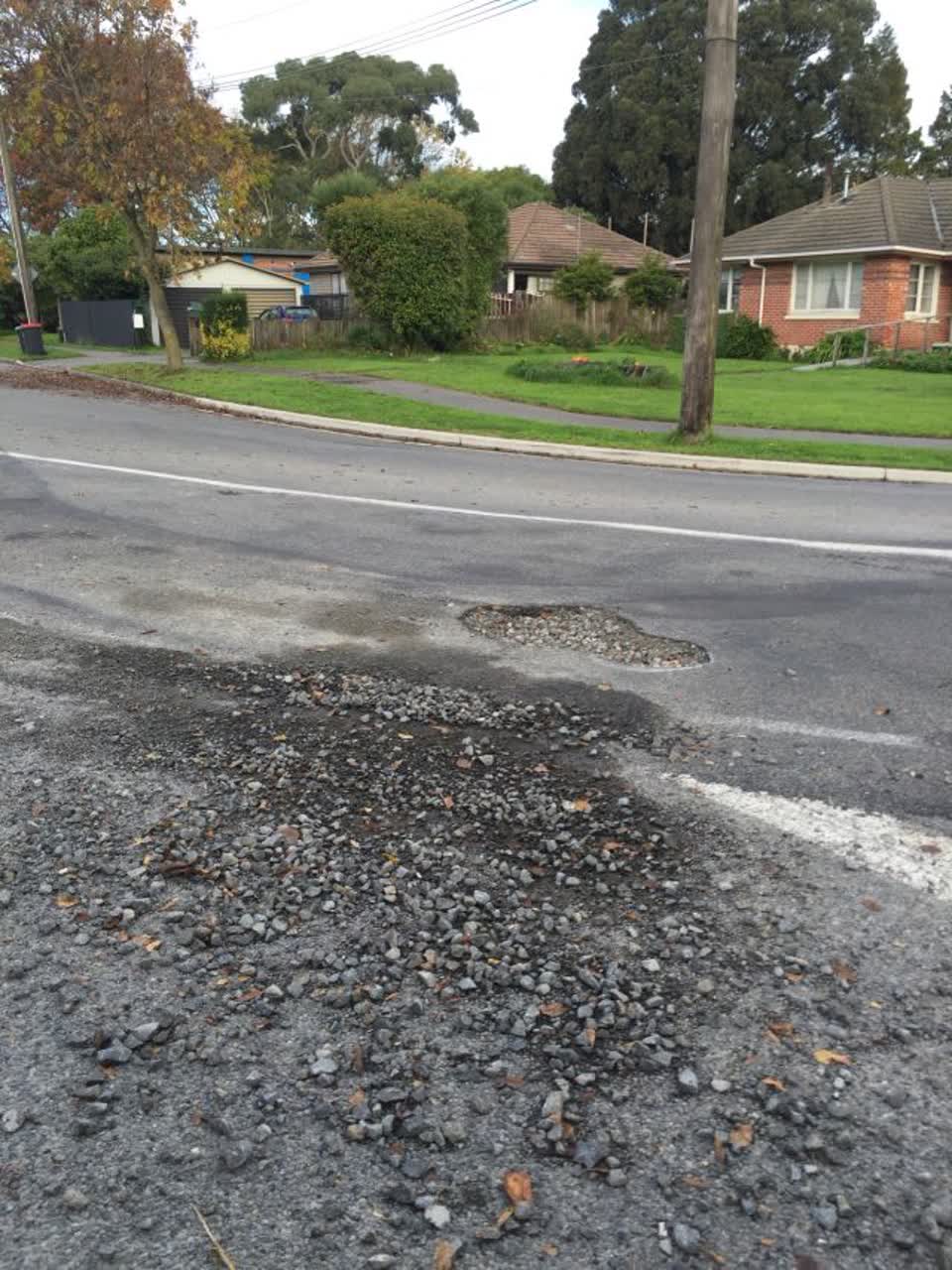 The photograph attached to this roading/streets report