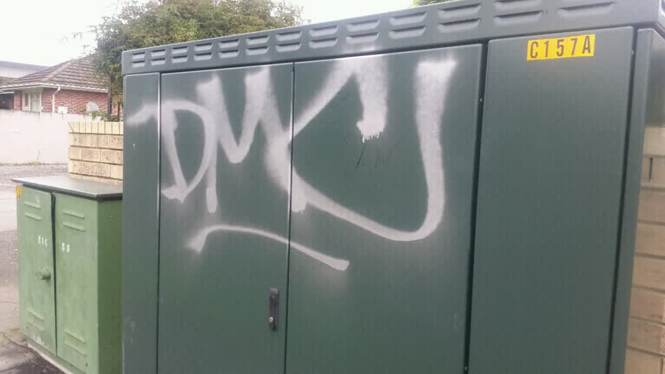 The photograph attached to this graffiti report