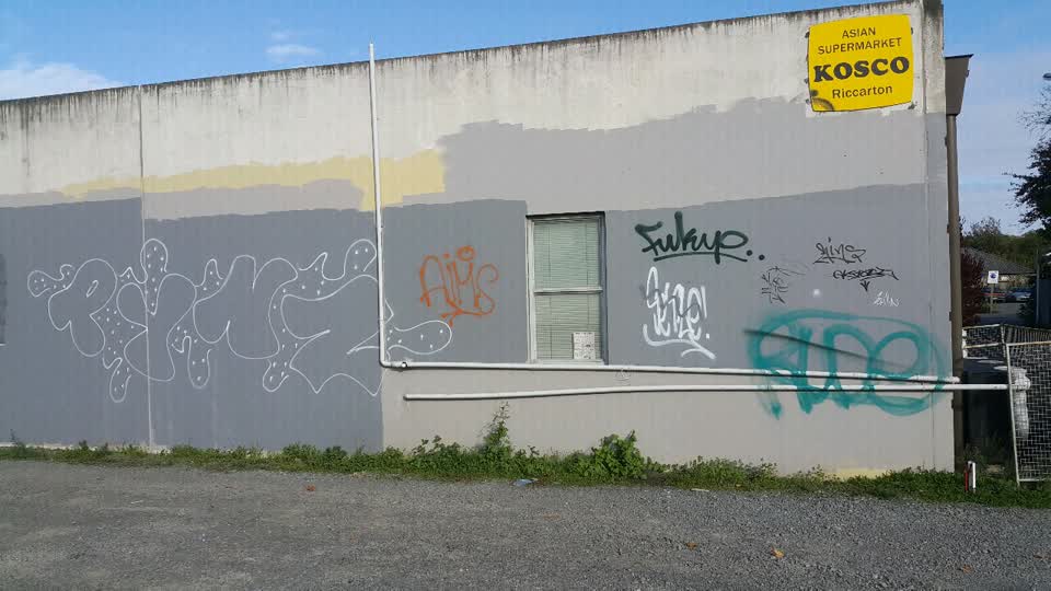 The photograph attached to this graffiti report