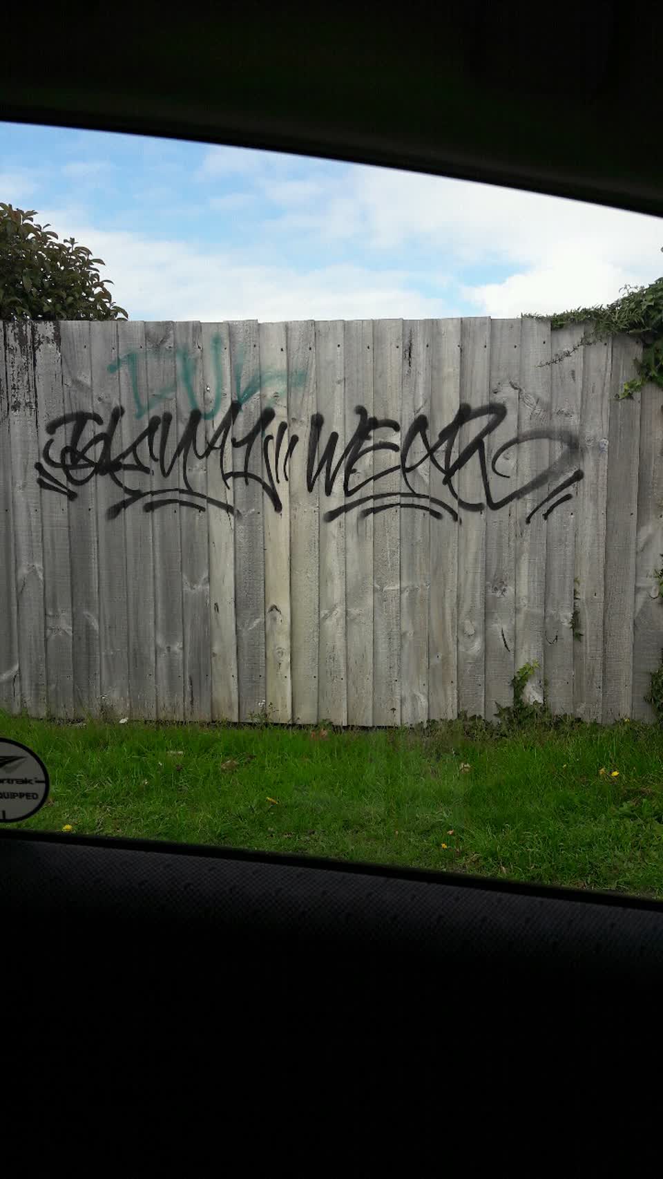 The photograph attached to this graffiti report