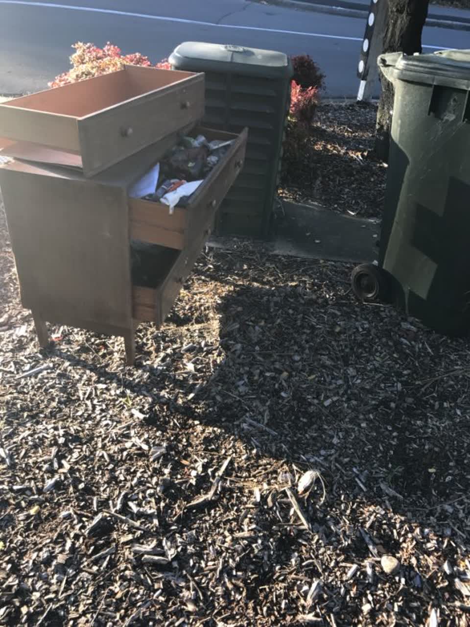 The photograph attached to this rubbish/recycling report
