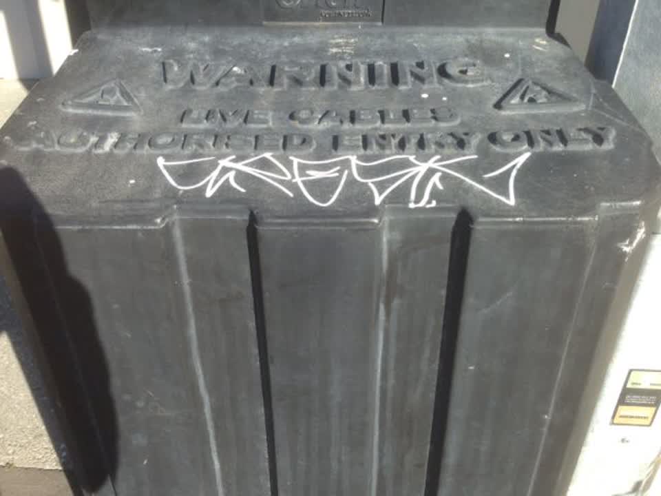 The photograph attached to this graffiti report
