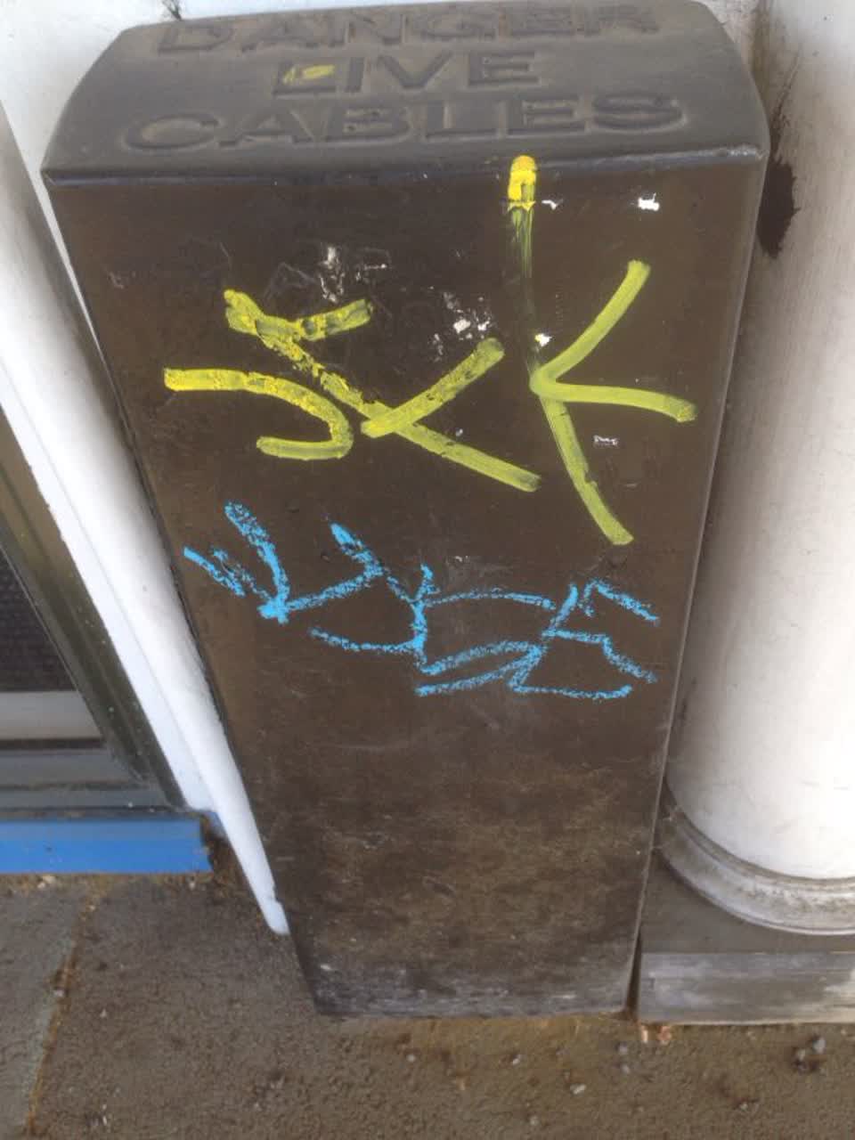 The photograph attached to this graffiti report