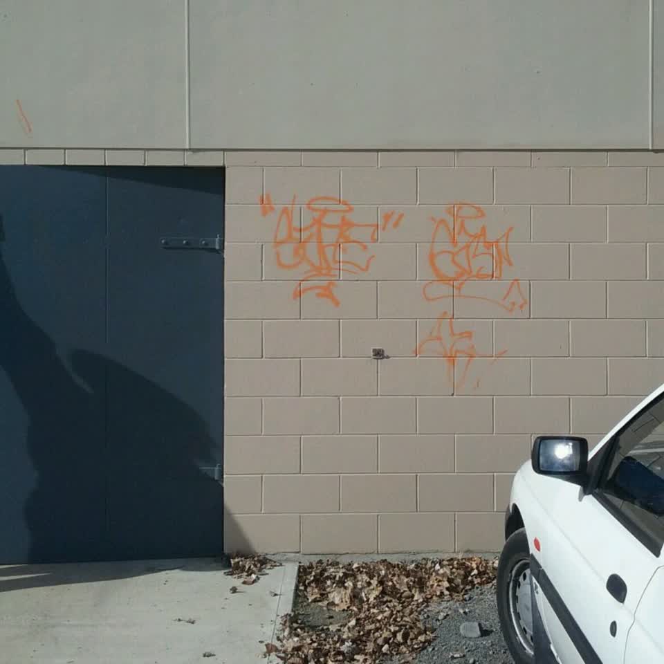 The photograph attached to this graffiti report
