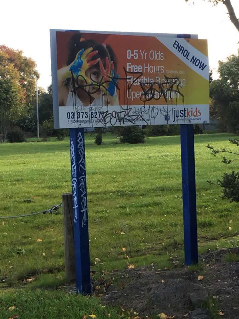 The photograph attached to this graffiti report