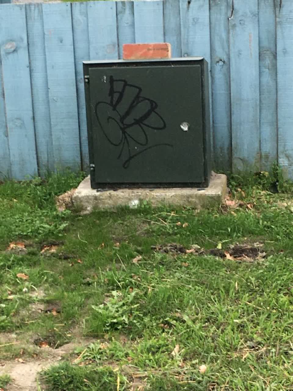 The photograph attached to this graffiti report