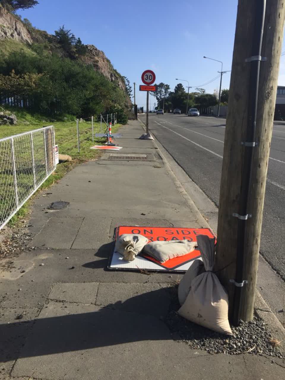 The photograph attached to this roading/streets report