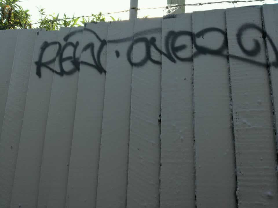 The photograph attached to this graffiti report
