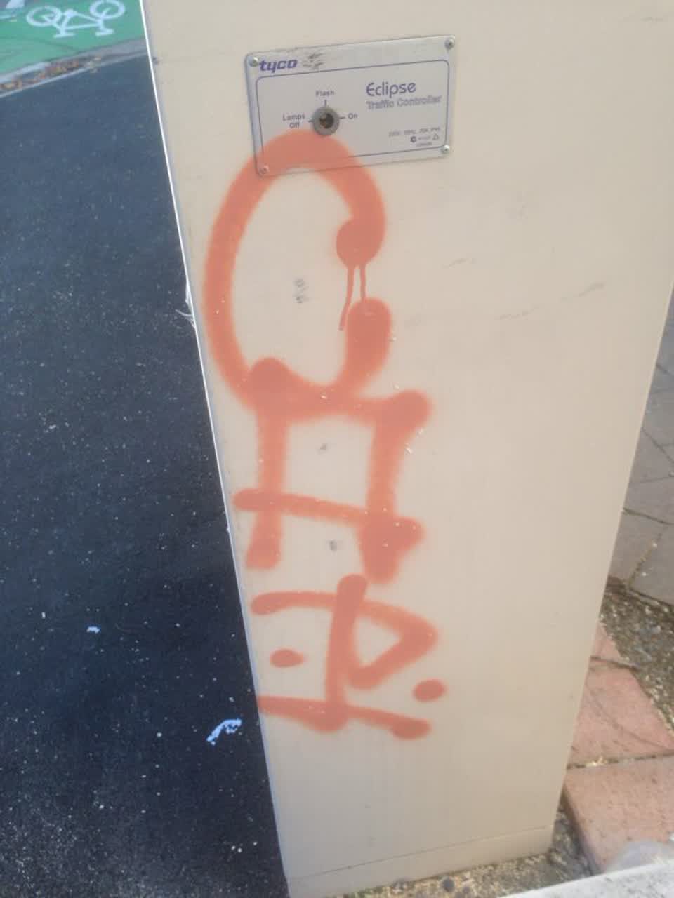 The photograph attached to this graffiti report