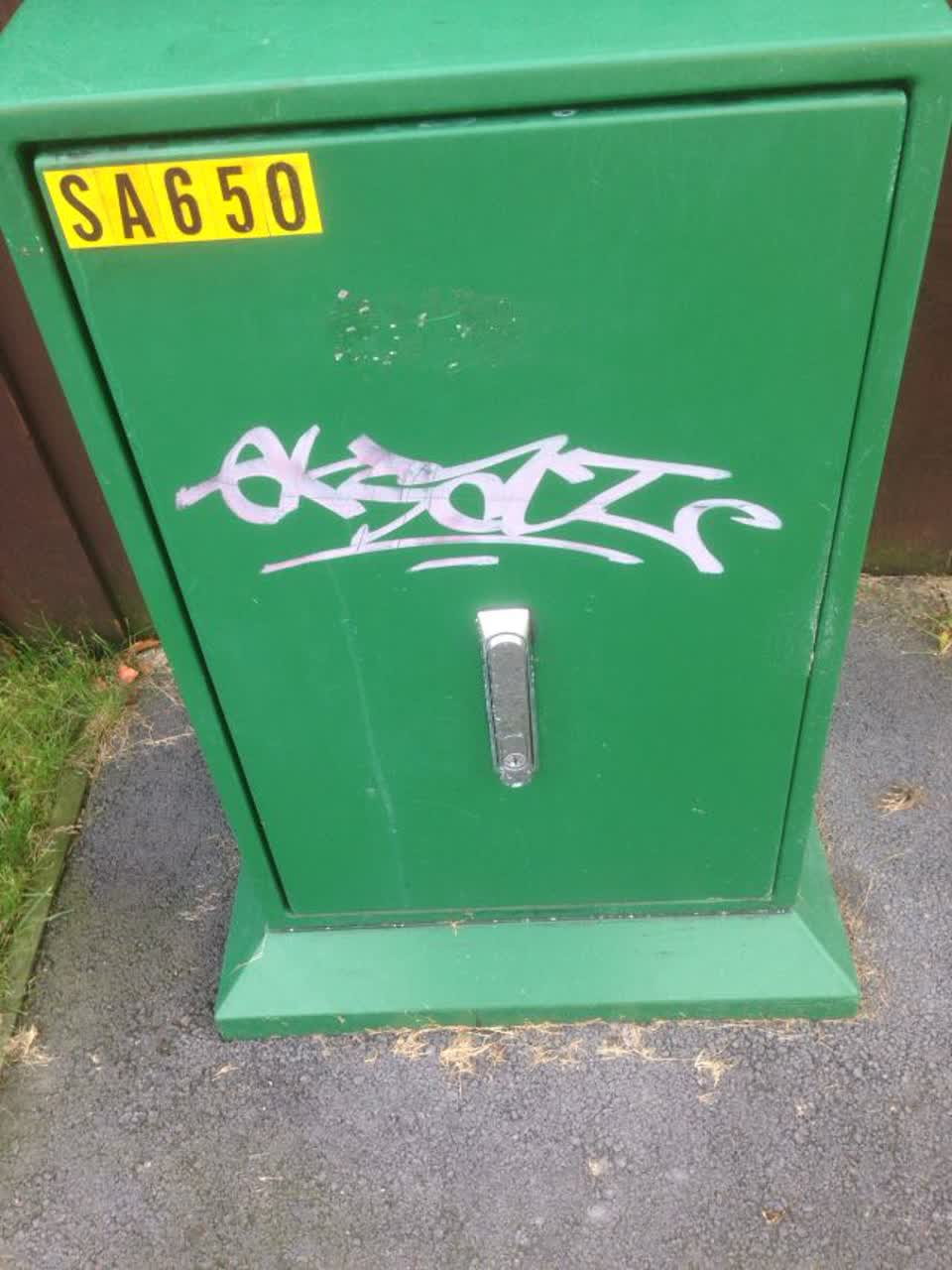 The photograph attached to this graffiti report