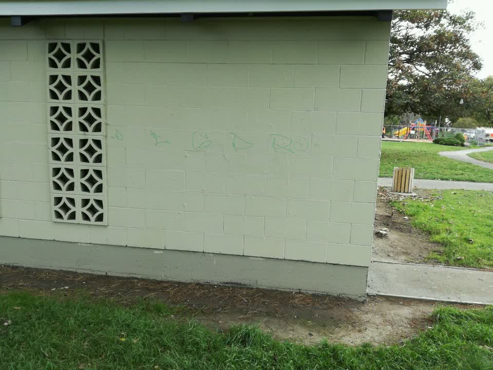 The photograph attached to this graffiti report