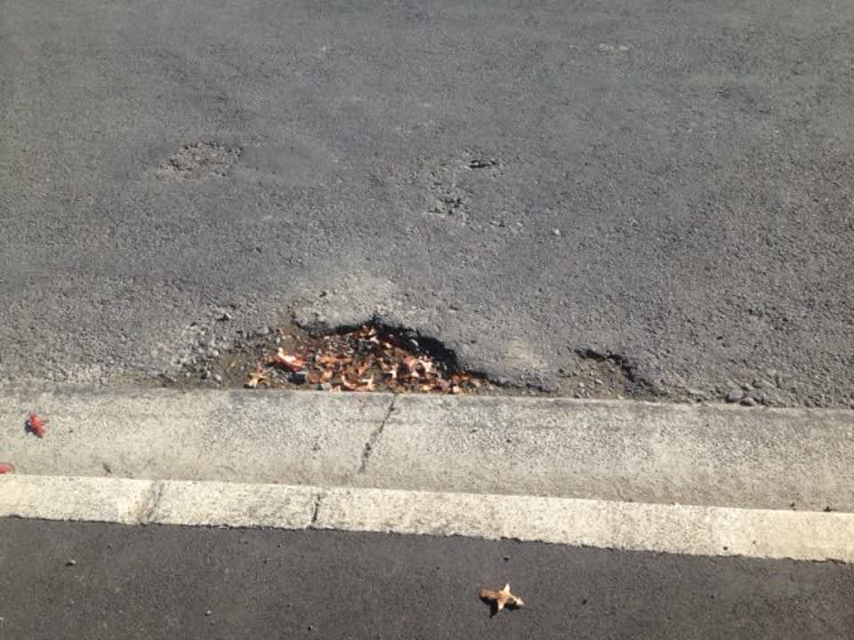 The photograph attached to this roading/streets report