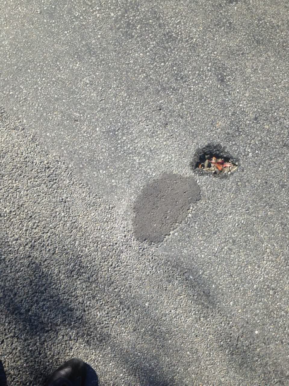 The photograph attached to this roading/streets report