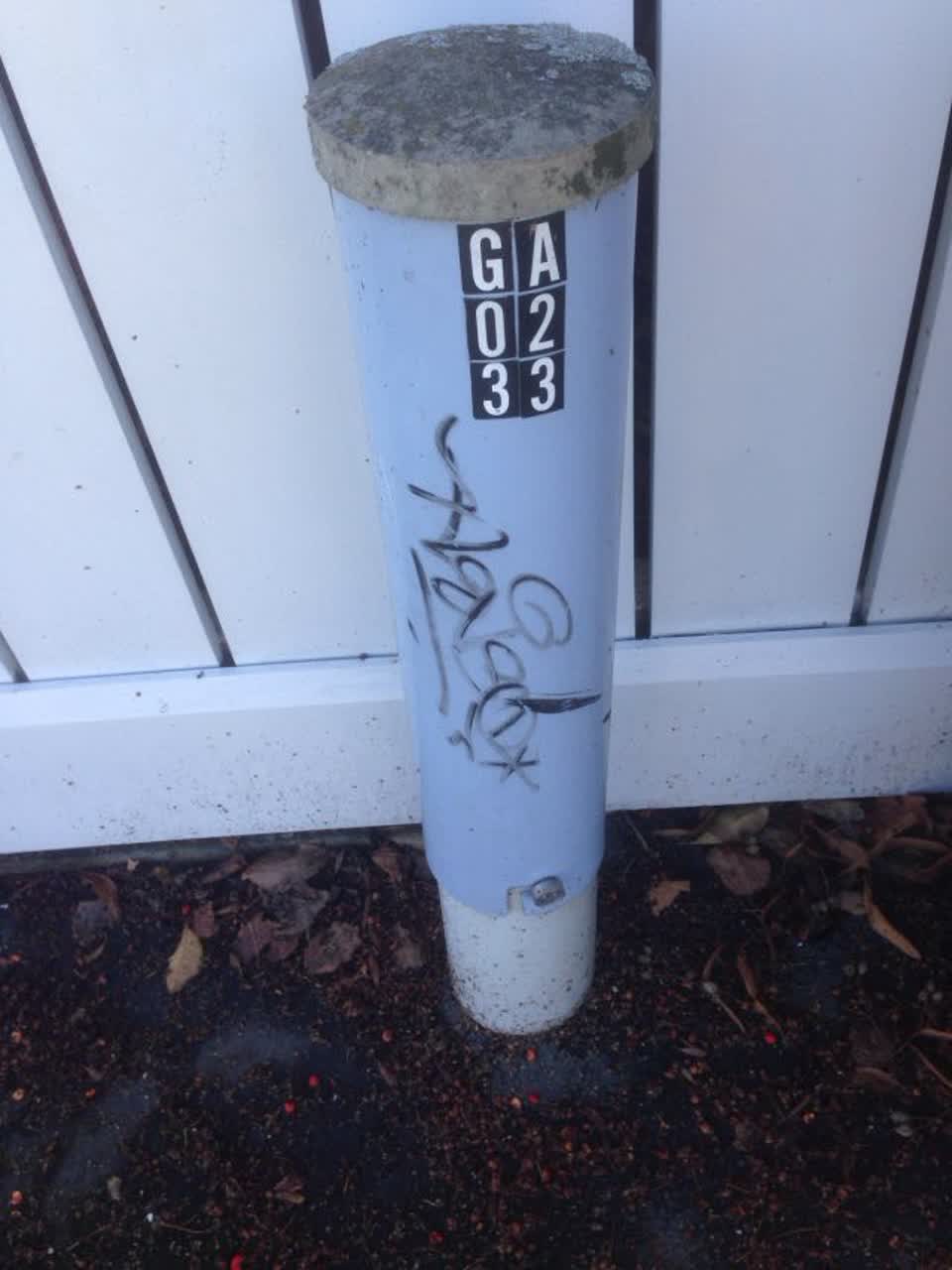The photograph attached to this graffiti report