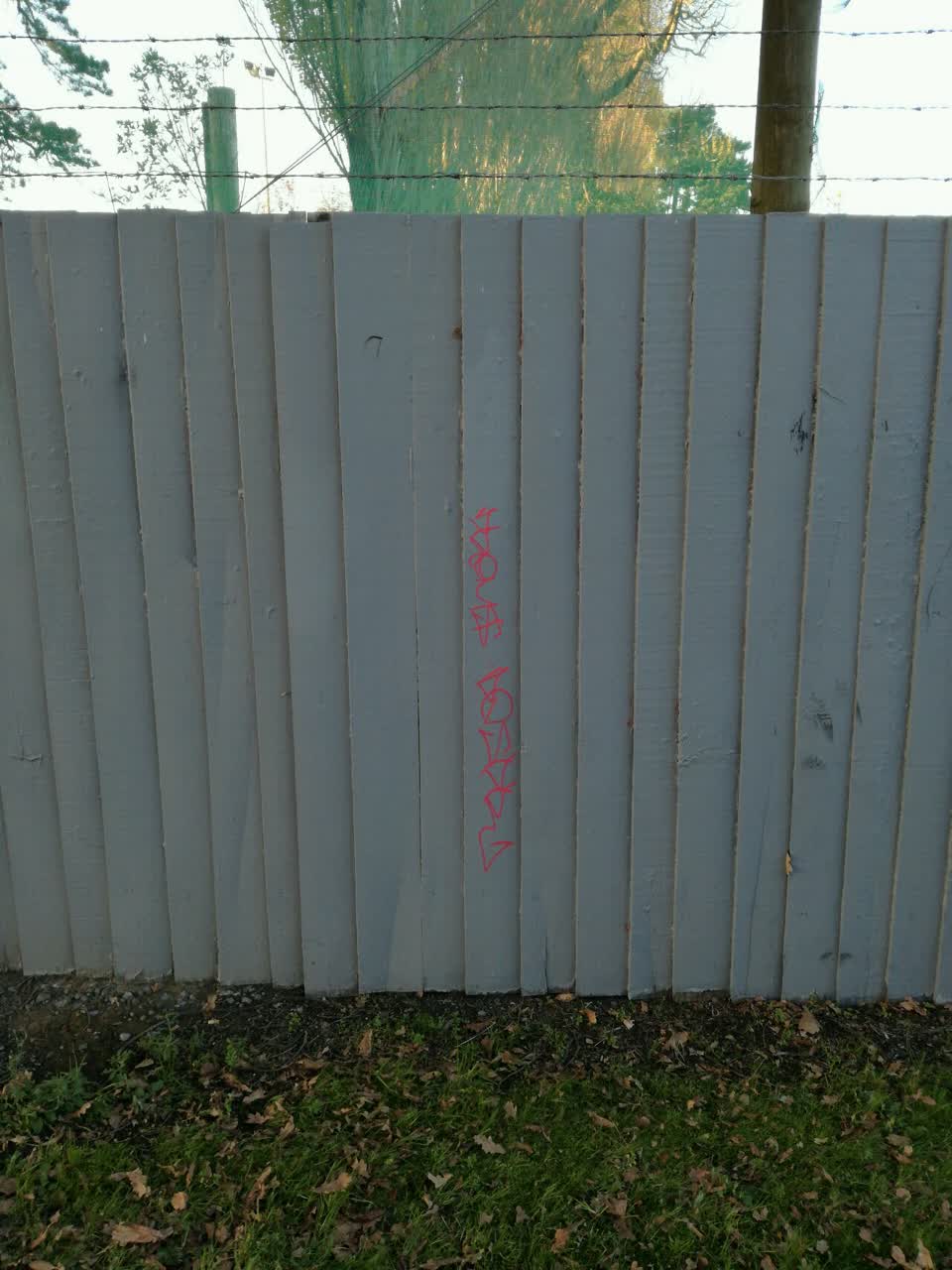 The photograph attached to this graffiti report