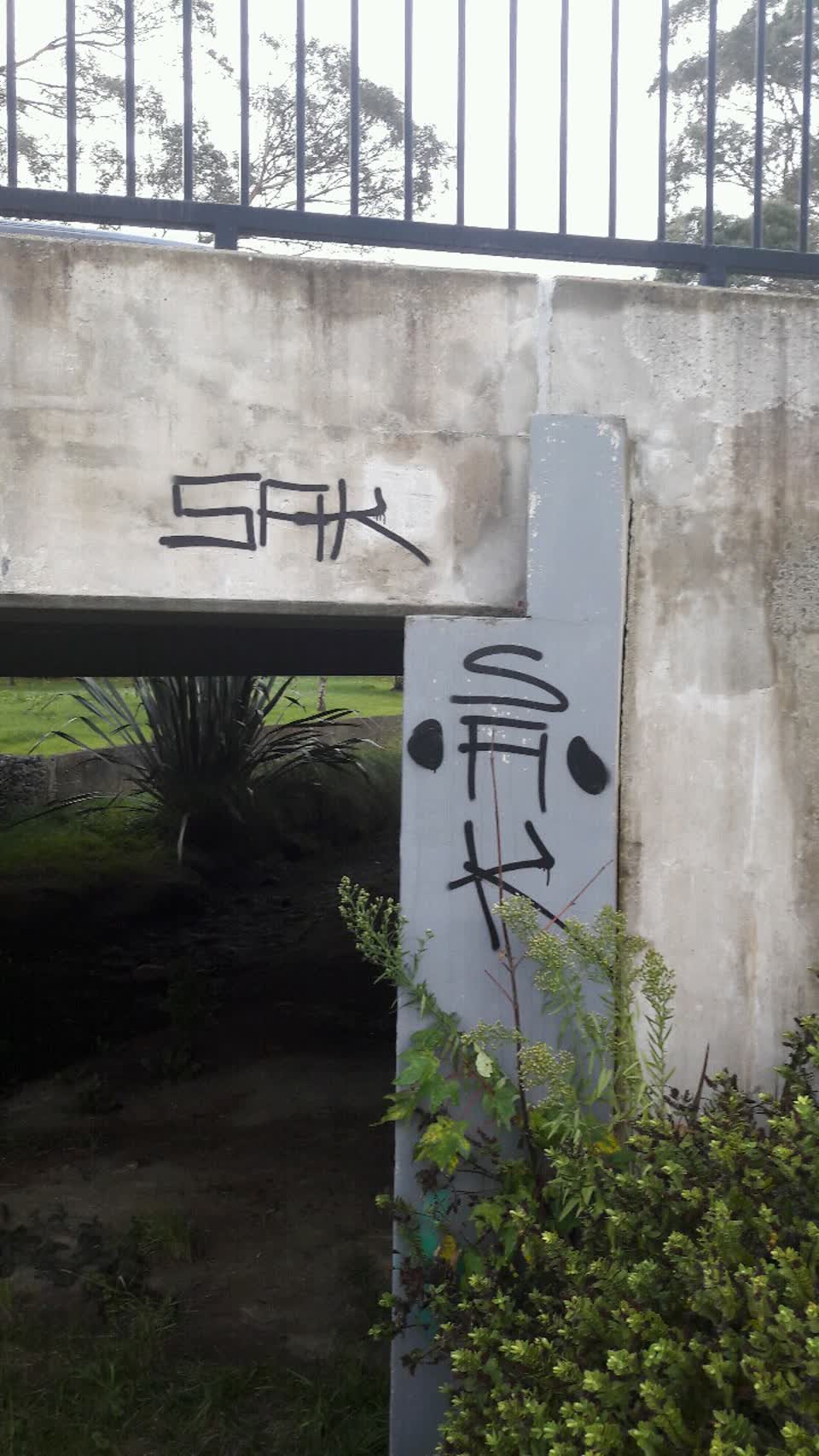 The photograph attached to this graffiti report