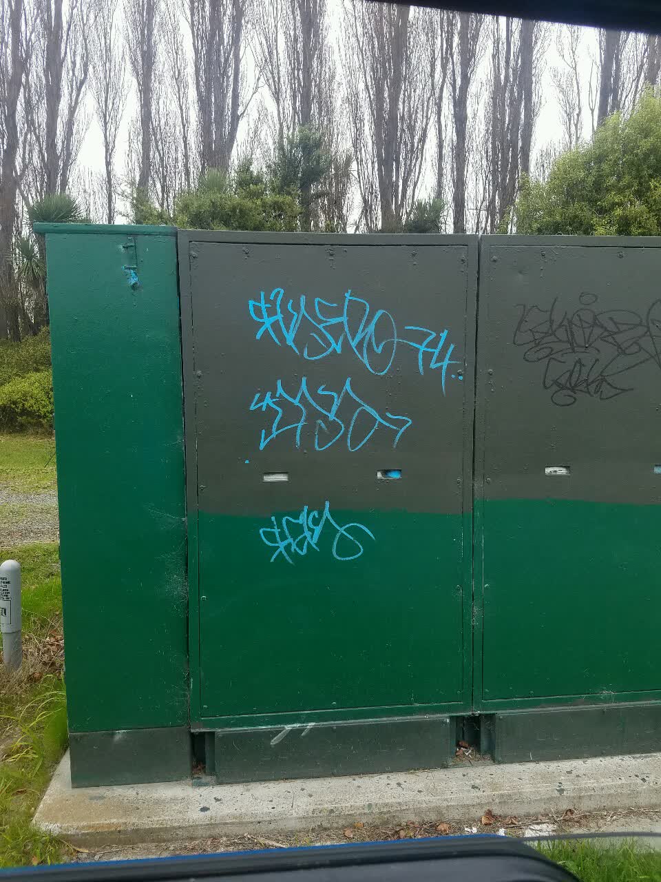The photograph attached to this graffiti report