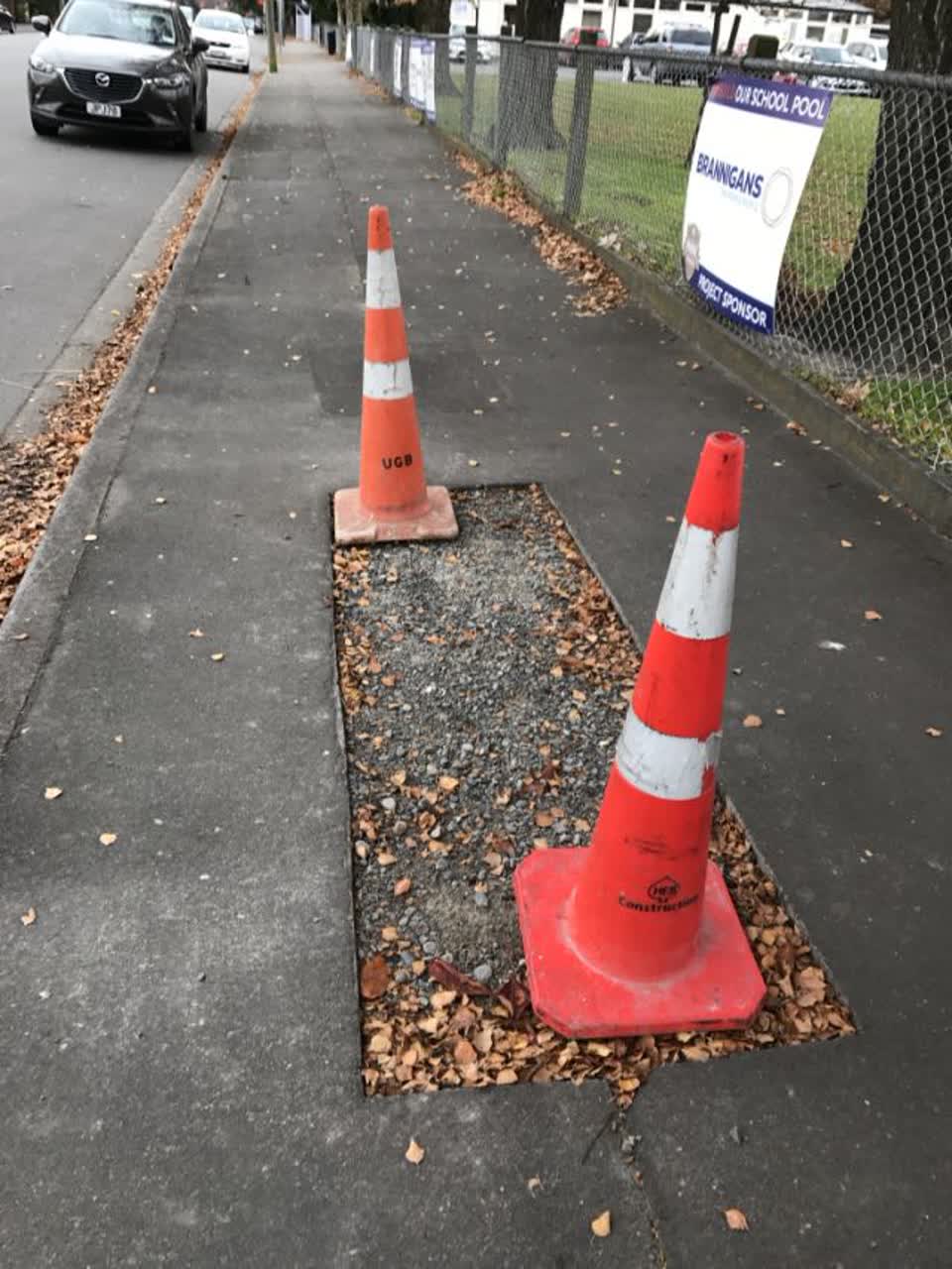 The photograph attached to this roading/streets report