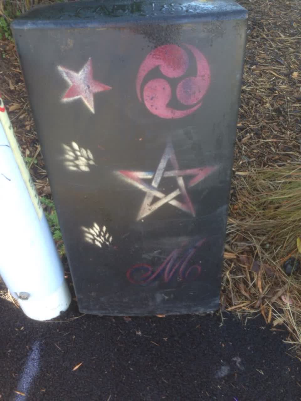 The photograph attached to this graffiti report