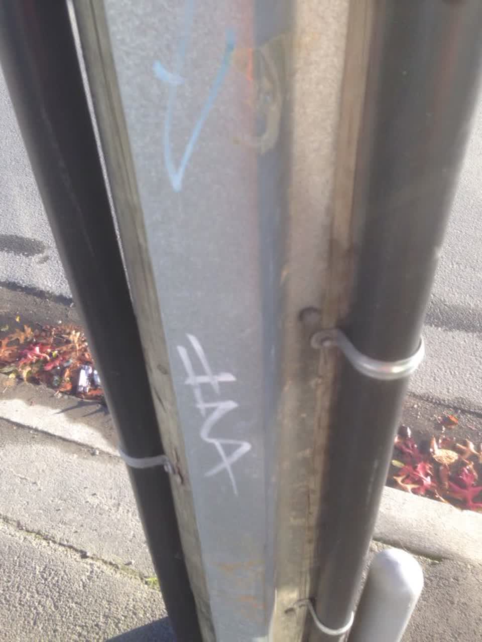 The photograph attached to this graffiti report