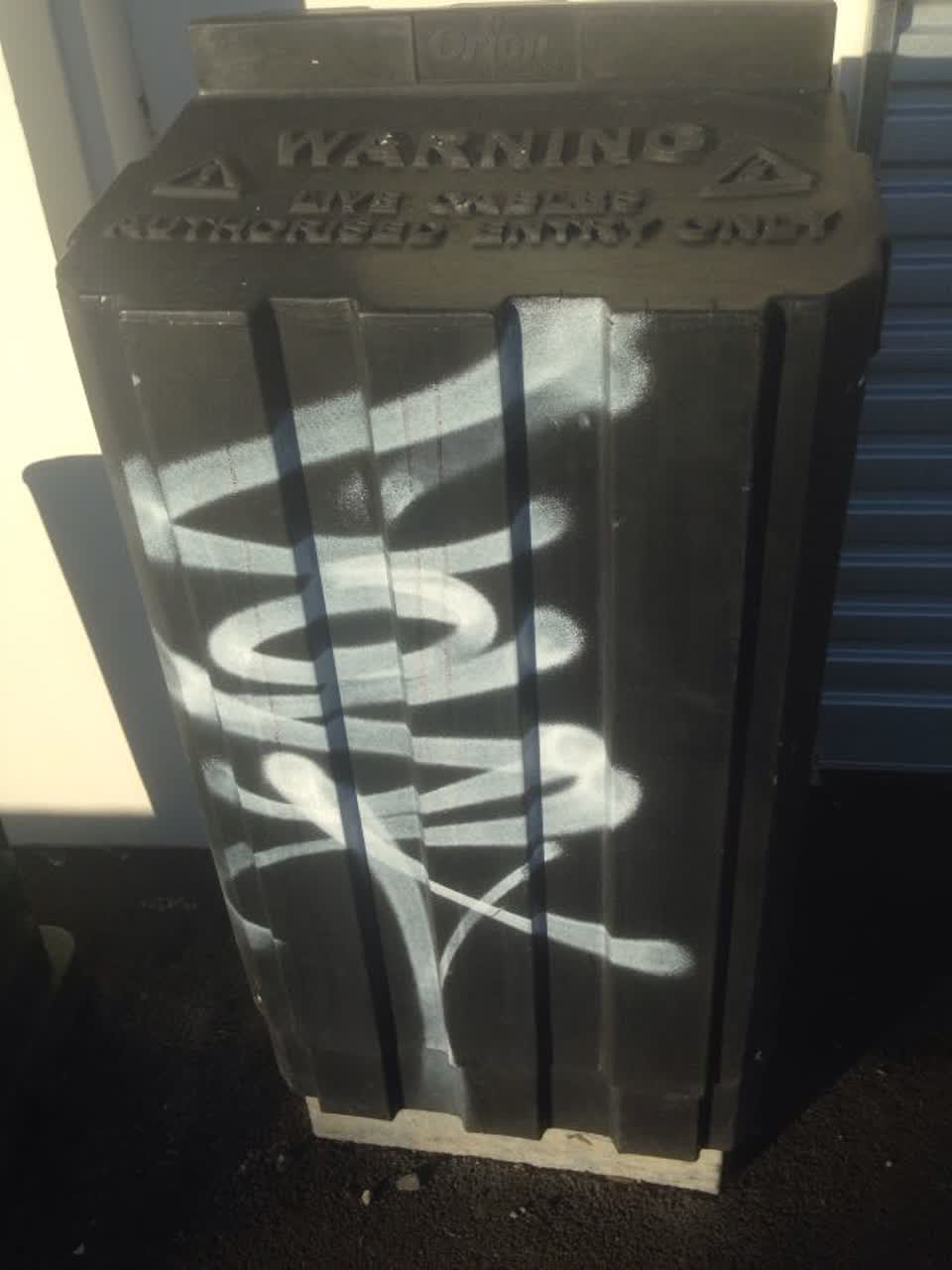 The photograph attached to this graffiti report