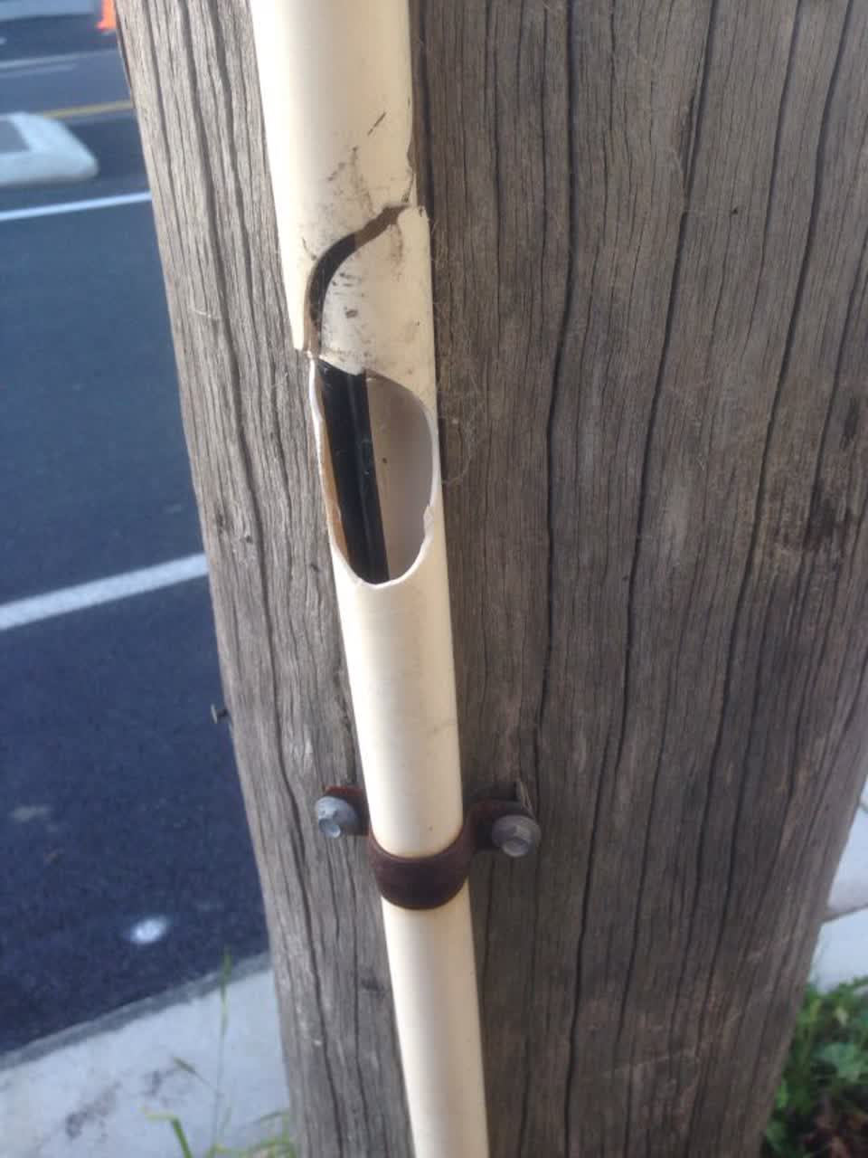 The photograph attached to this roading/streets report