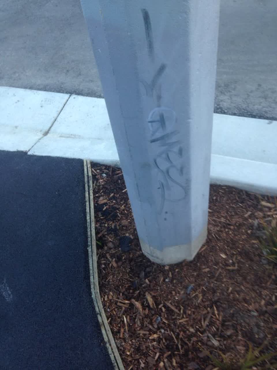 The photograph attached to this graffiti report
