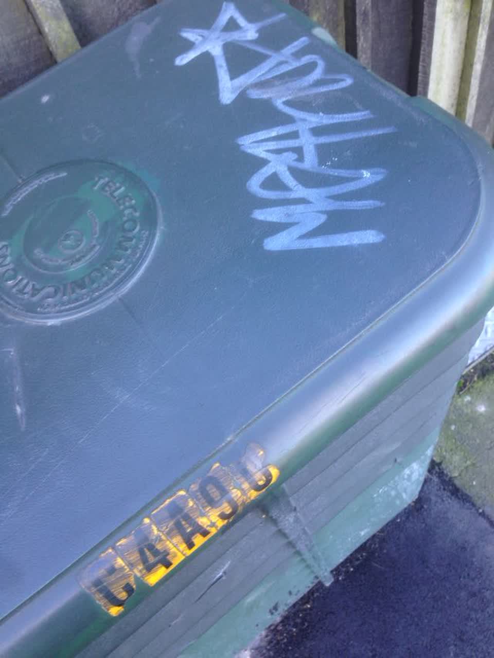 The photograph attached to this graffiti report