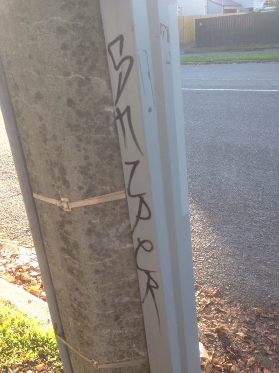 The photograph attached to this graffiti report