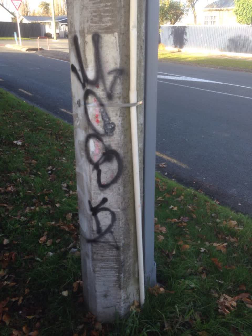 The photograph attached to this graffiti report