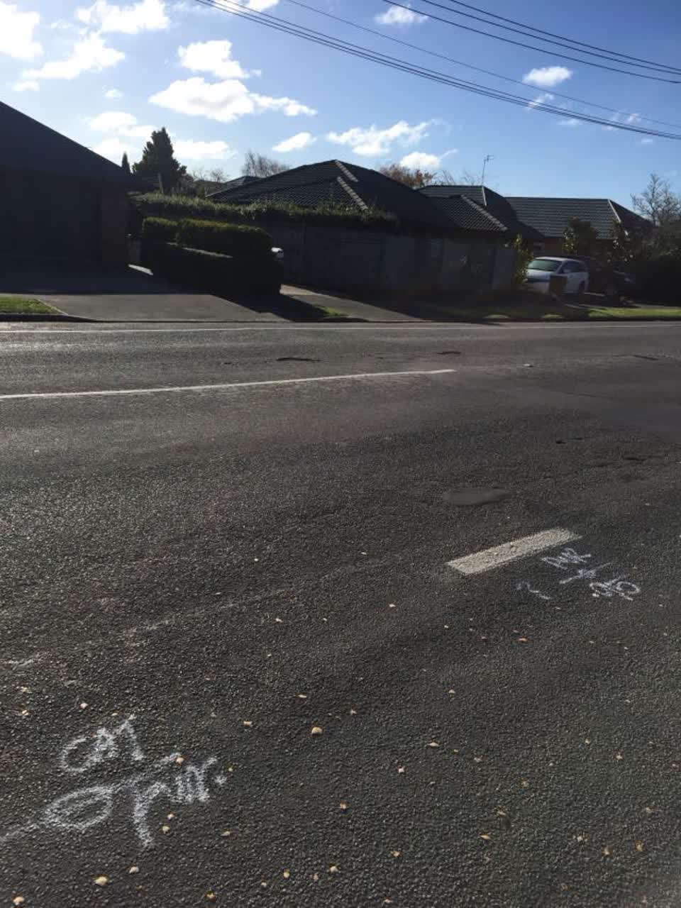 The photograph attached to this roading/streets report