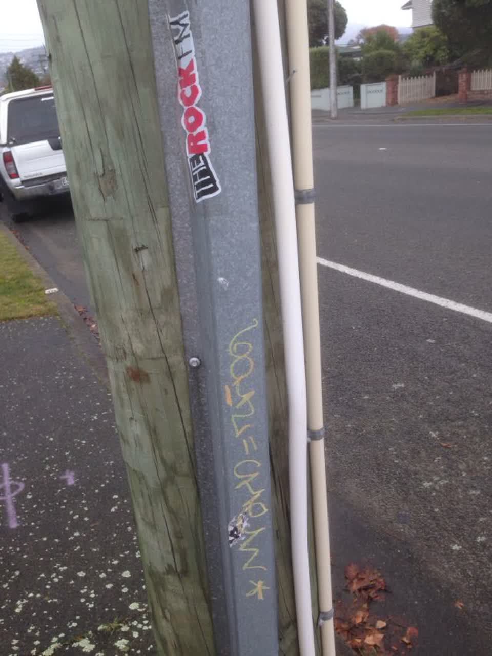 The photograph attached to this graffiti report