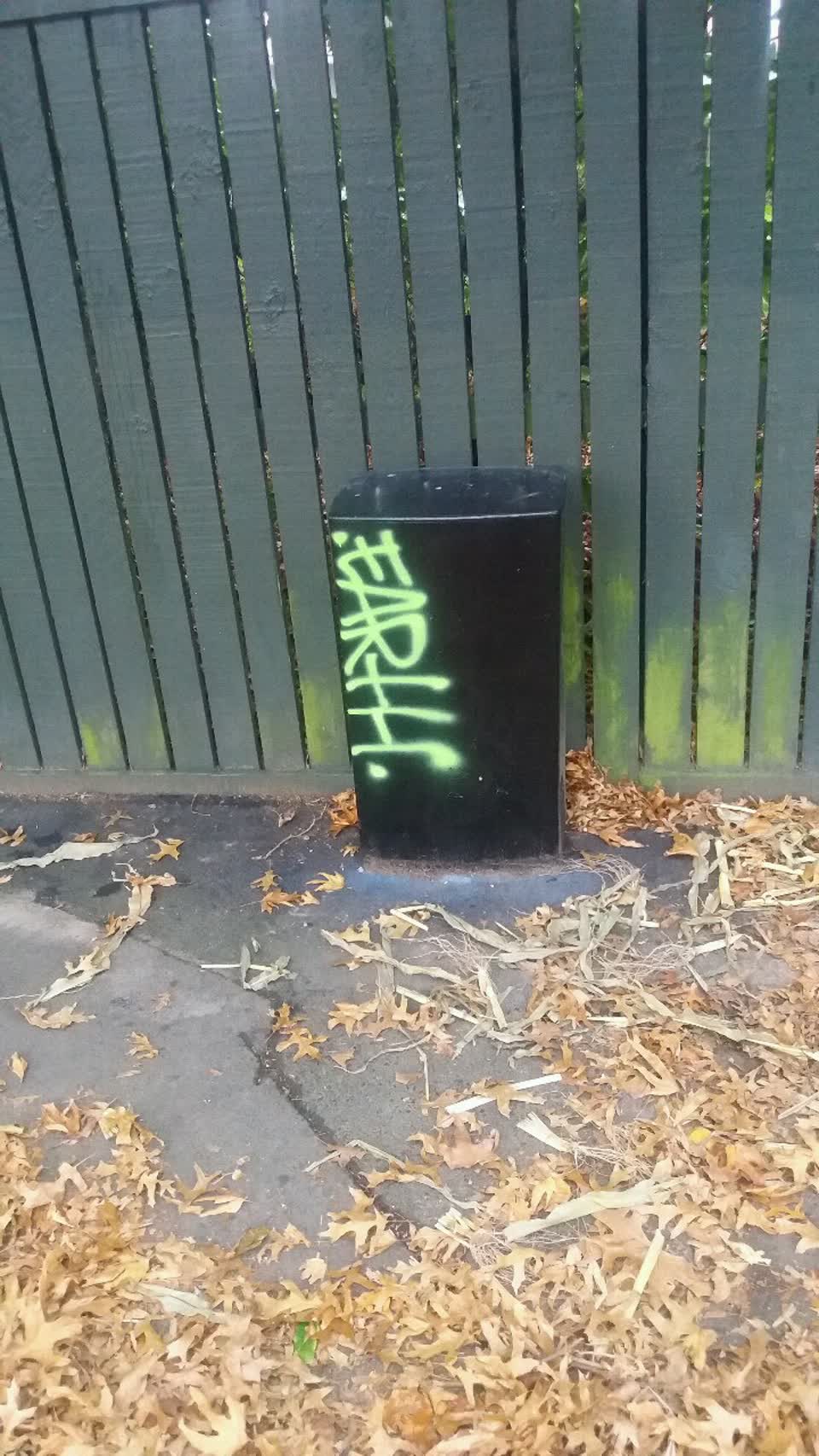 The photograph attached to this graffiti report
