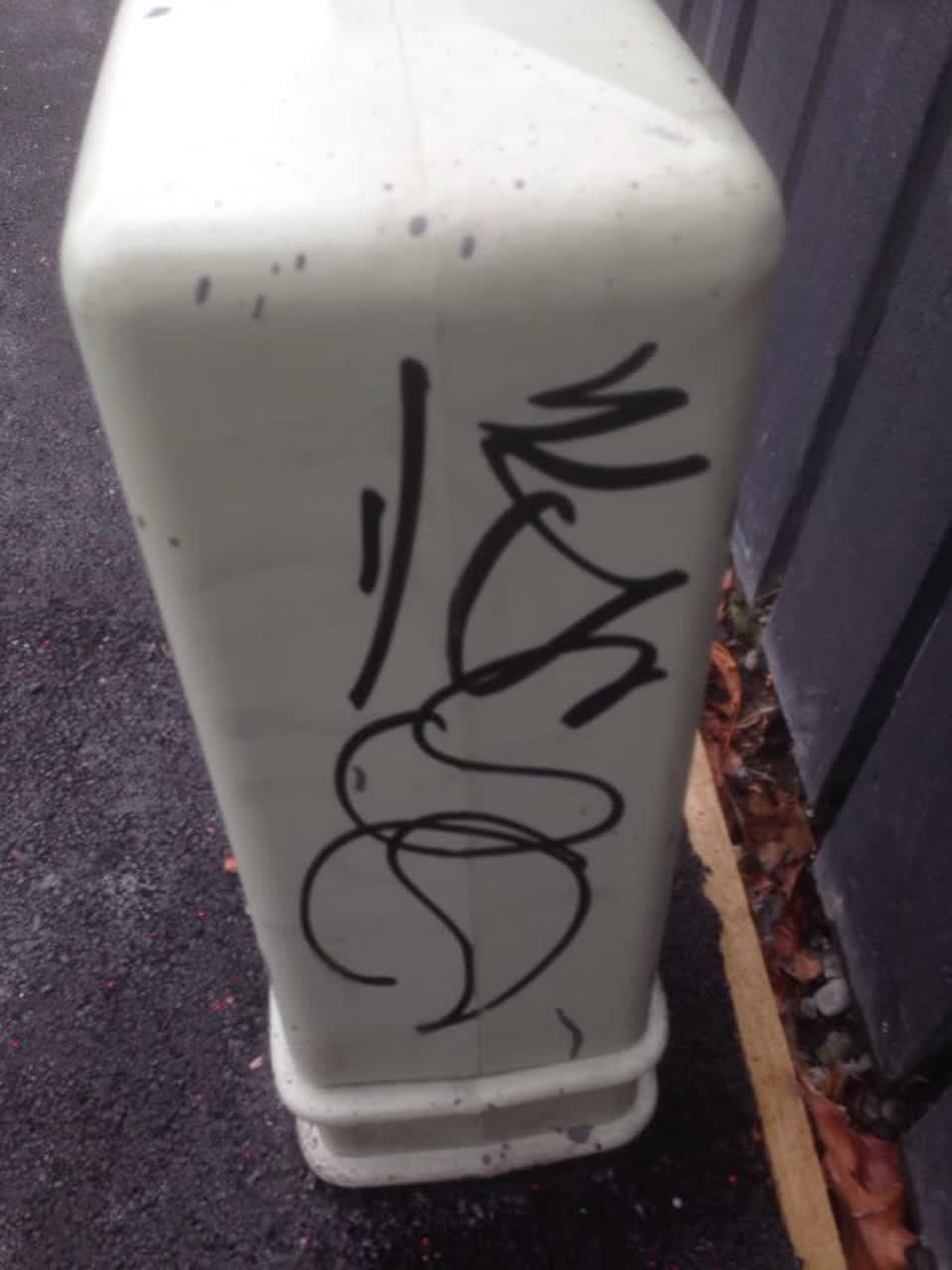 The photograph attached to this graffiti report
