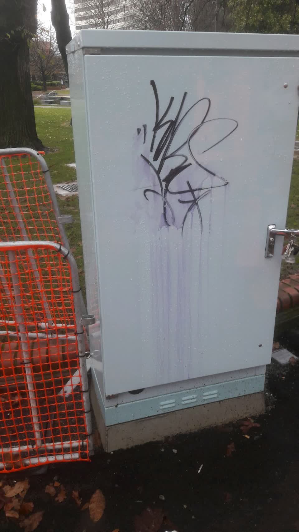 The photograph attached to this graffiti report