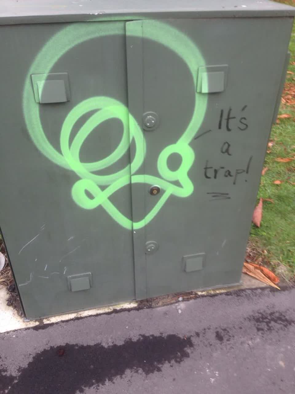The photograph attached to this graffiti report