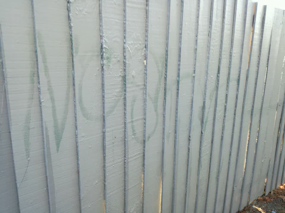 The photograph attached to this graffiti report