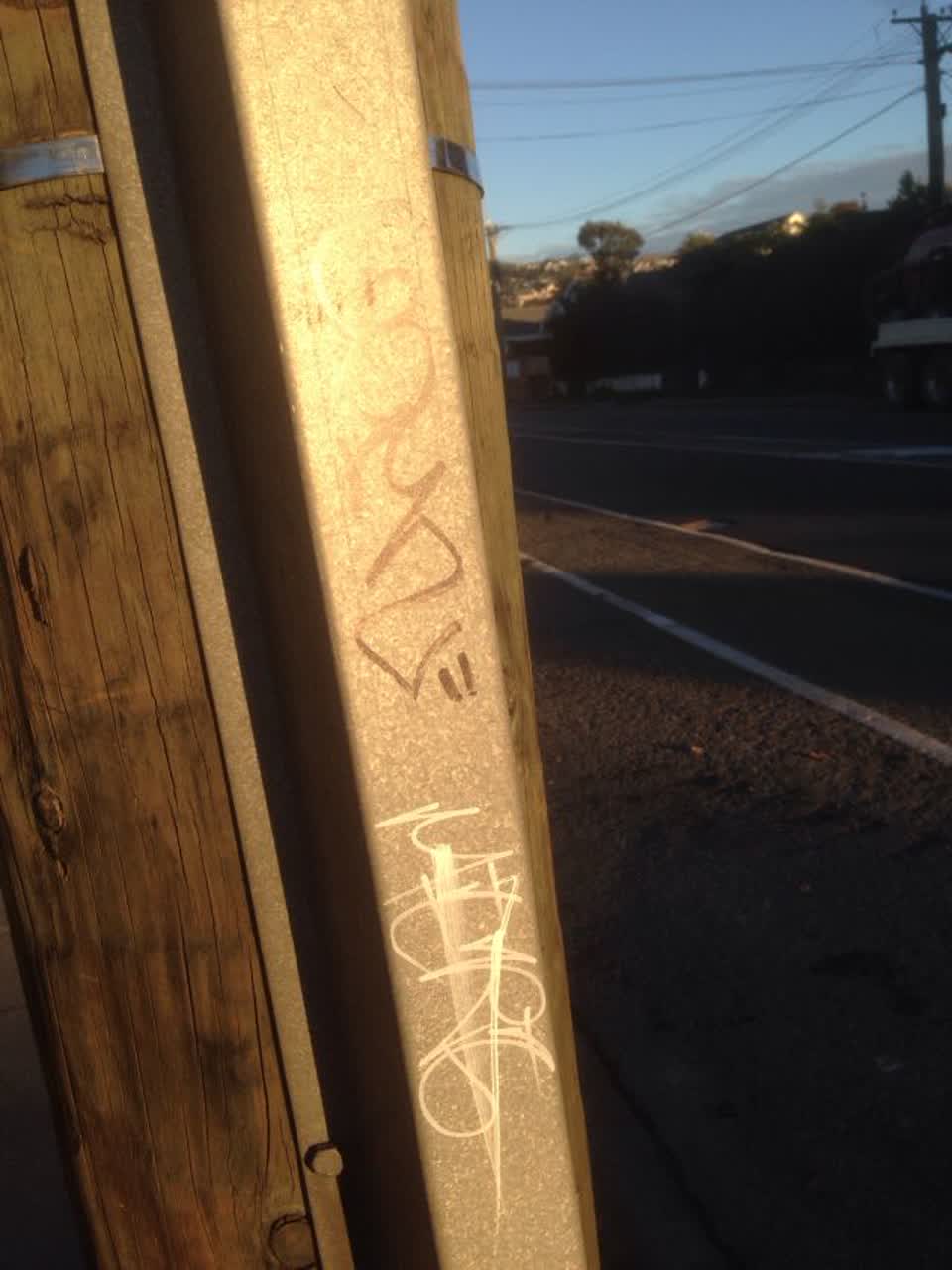 The photograph attached to this graffiti report