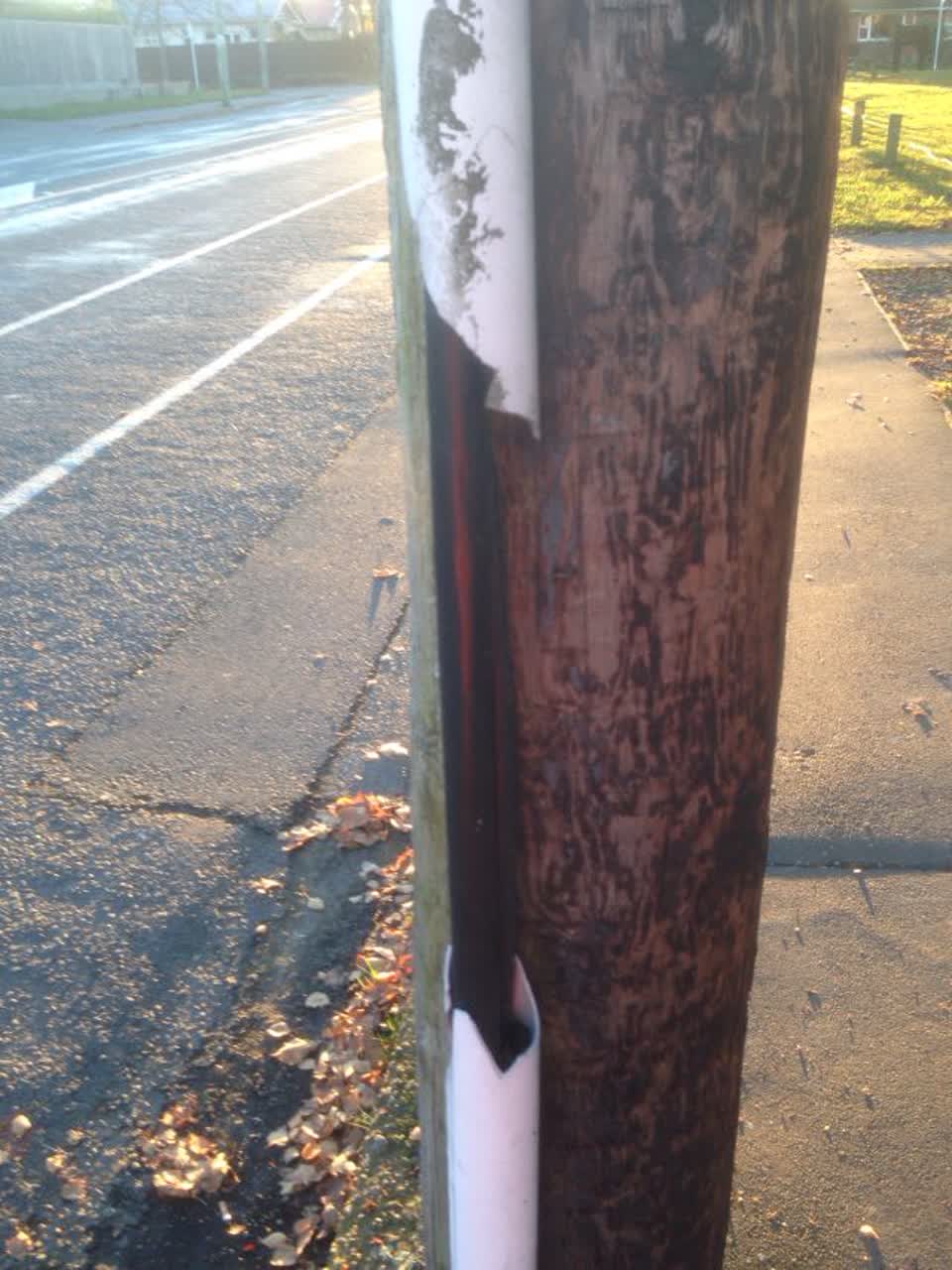 The photograph attached to this roading/streets report