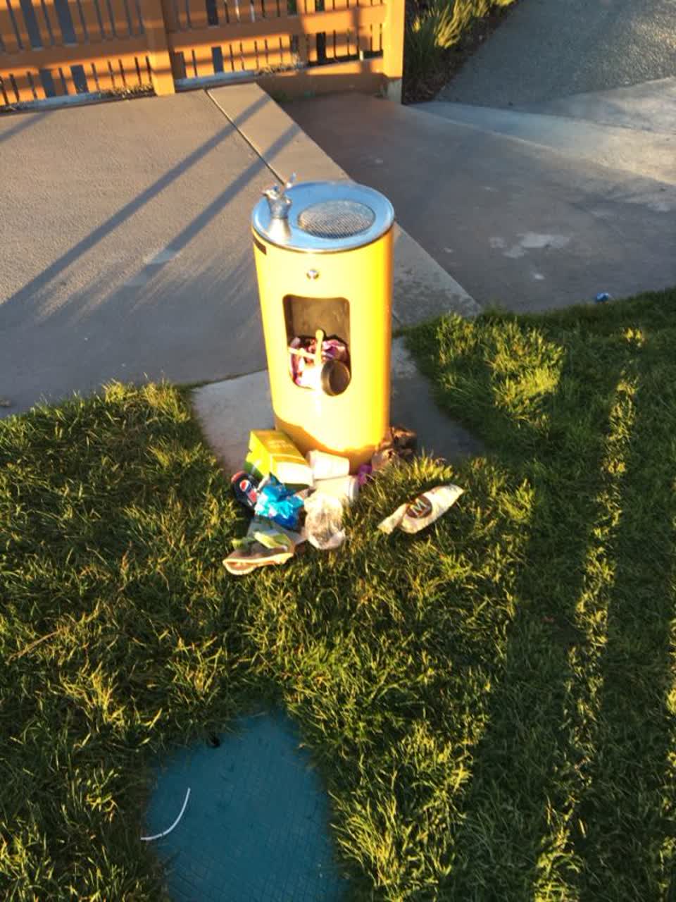 The photograph attached to this rubbish/recycling report