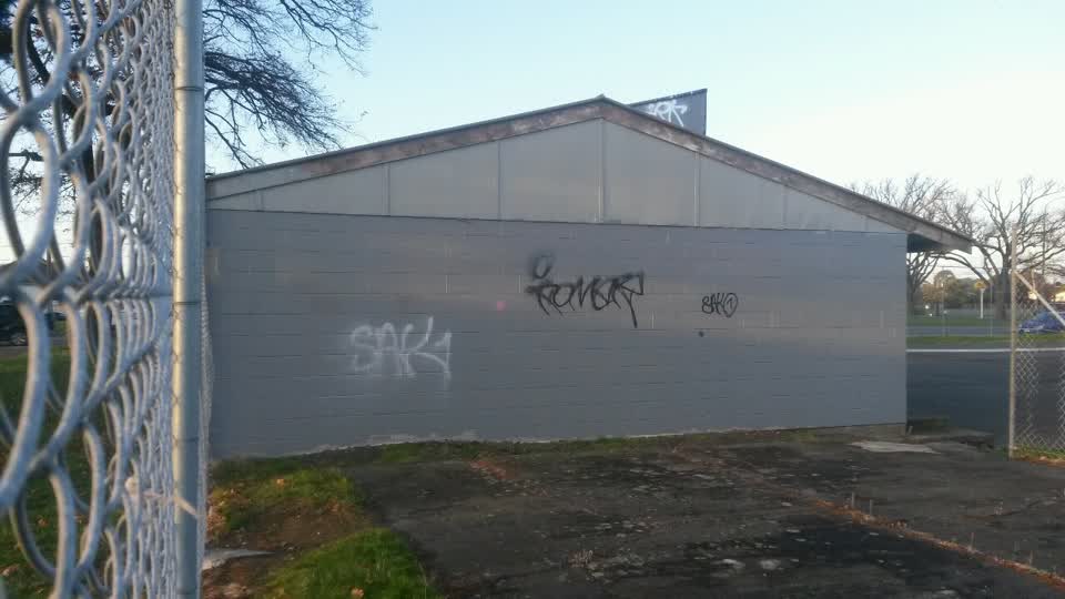 The photograph attached to this graffiti report