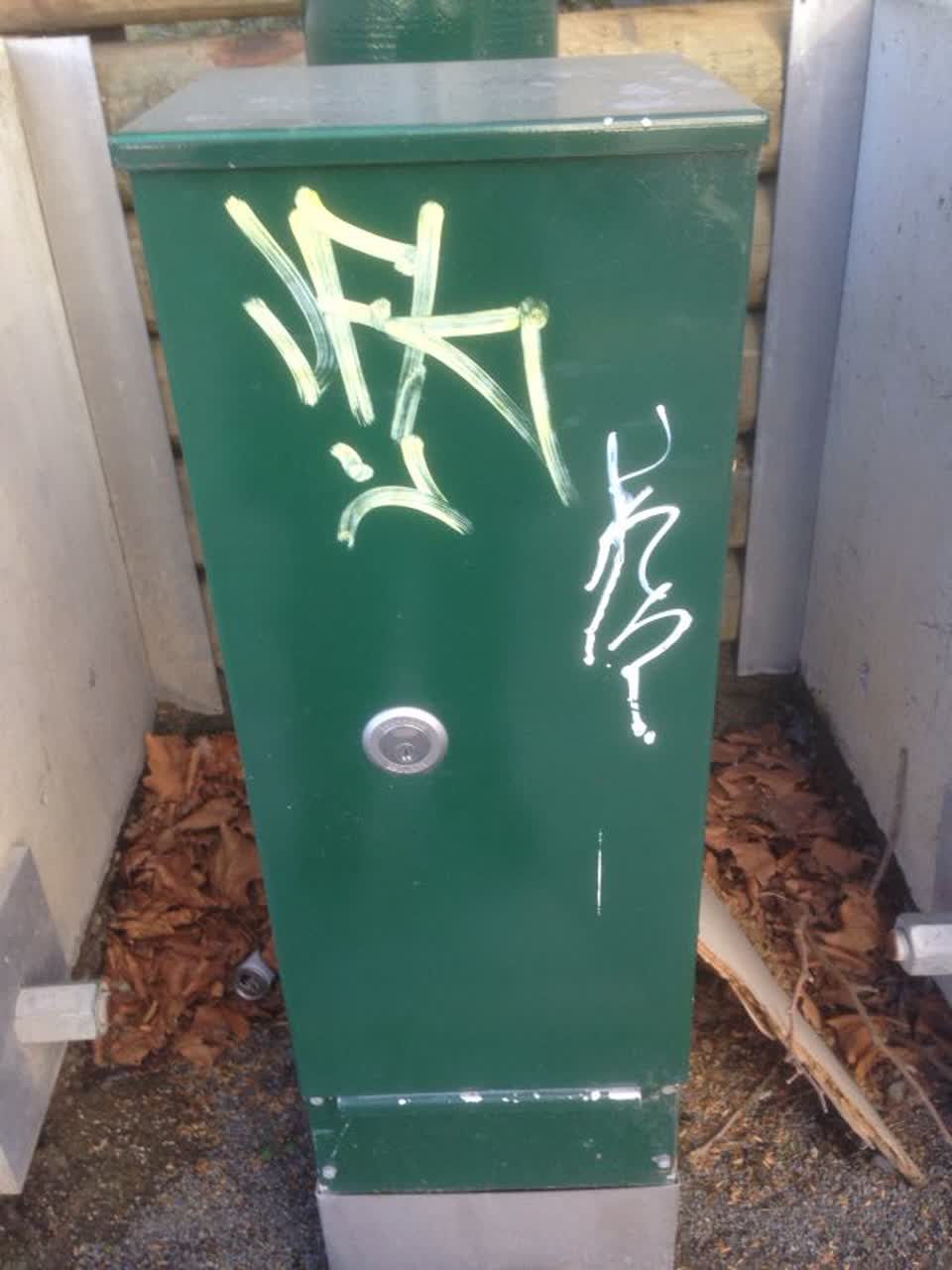 The photograph attached to this graffiti report