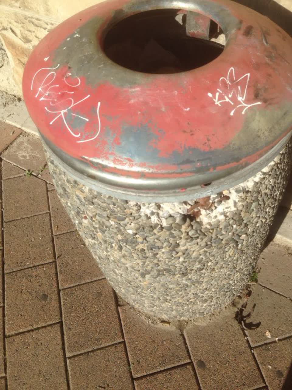 The photograph attached to this graffiti report