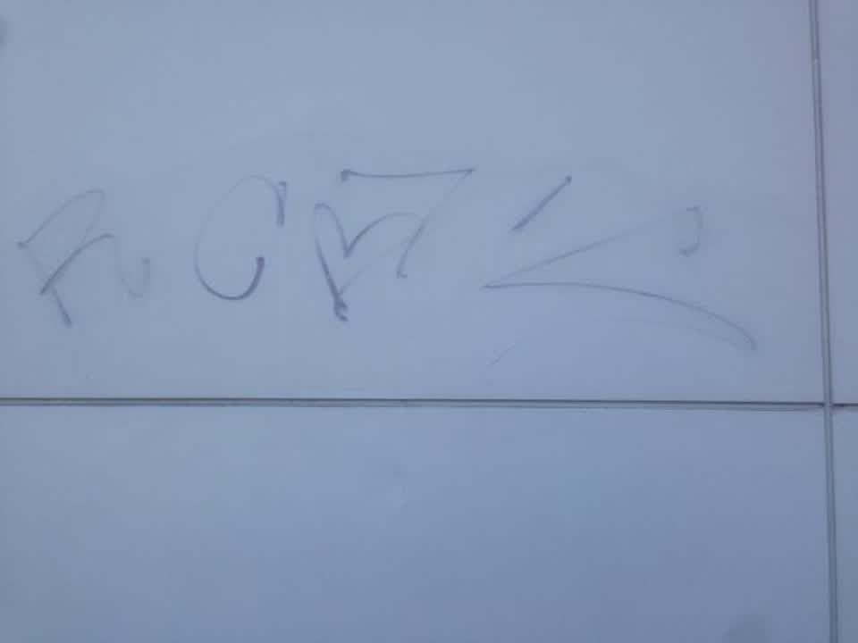 The photograph attached to this graffiti report