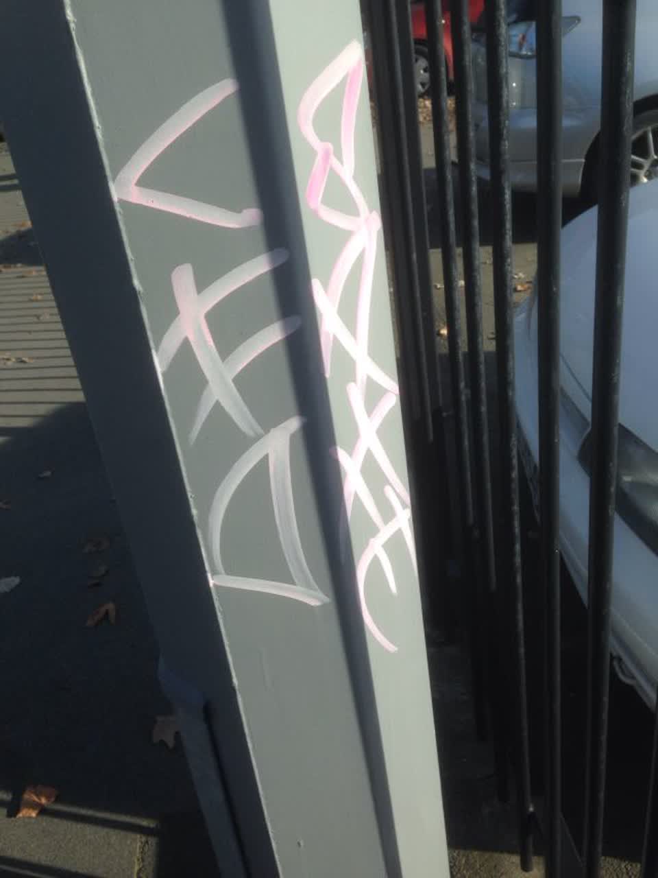 The photograph attached to this graffiti report