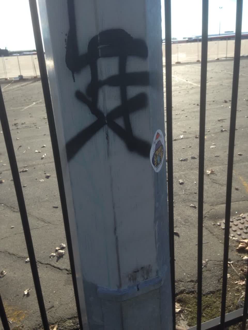 The photograph attached to this graffiti report