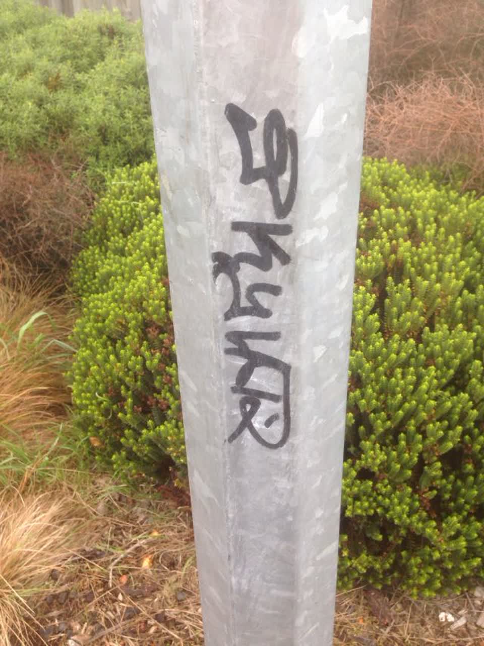 The photograph attached to this graffiti report