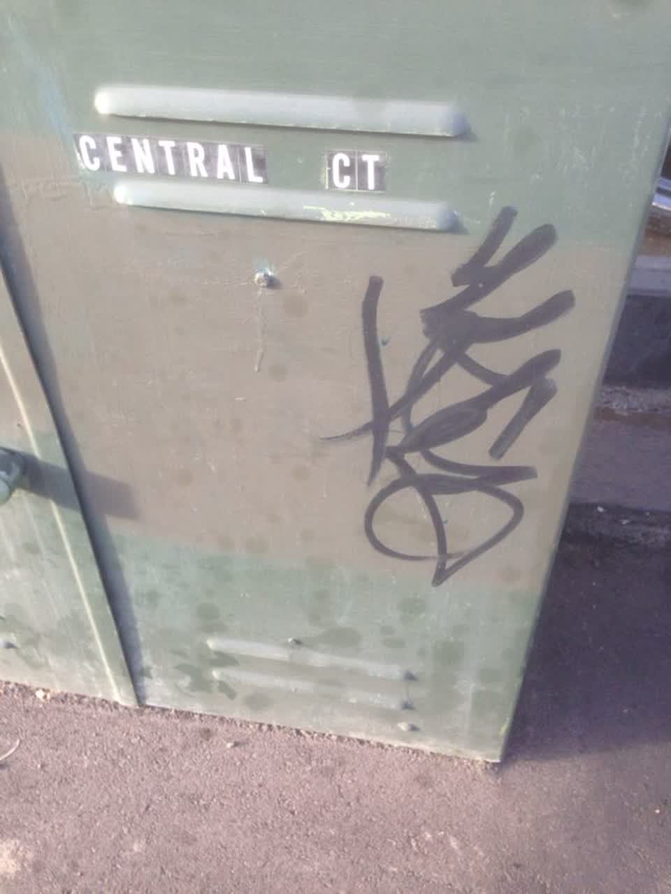 The photograph attached to this graffiti report