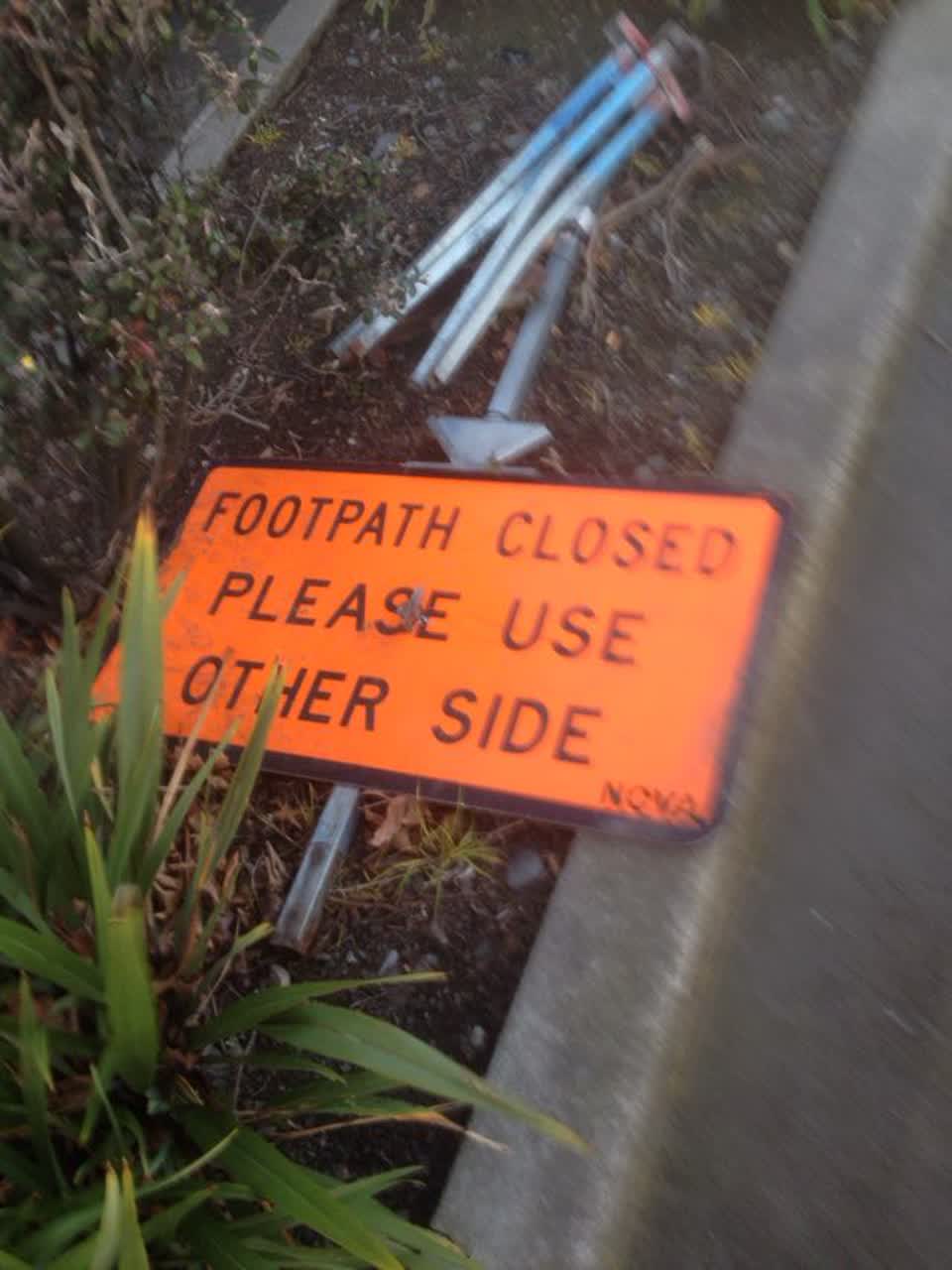 The photograph attached to this roading/streets report