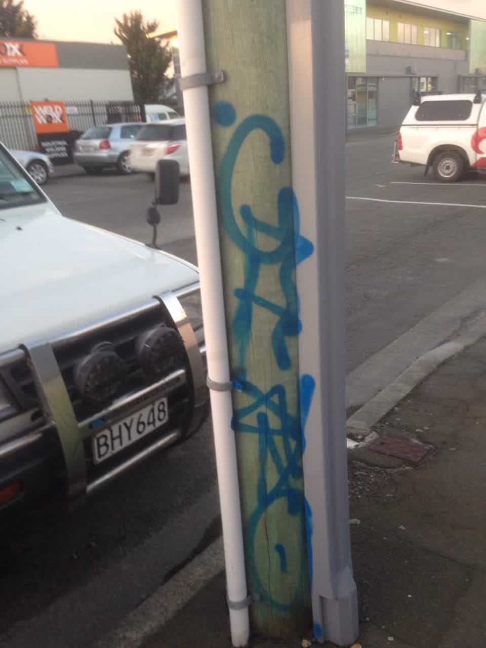 The photograph attached to this graffiti report